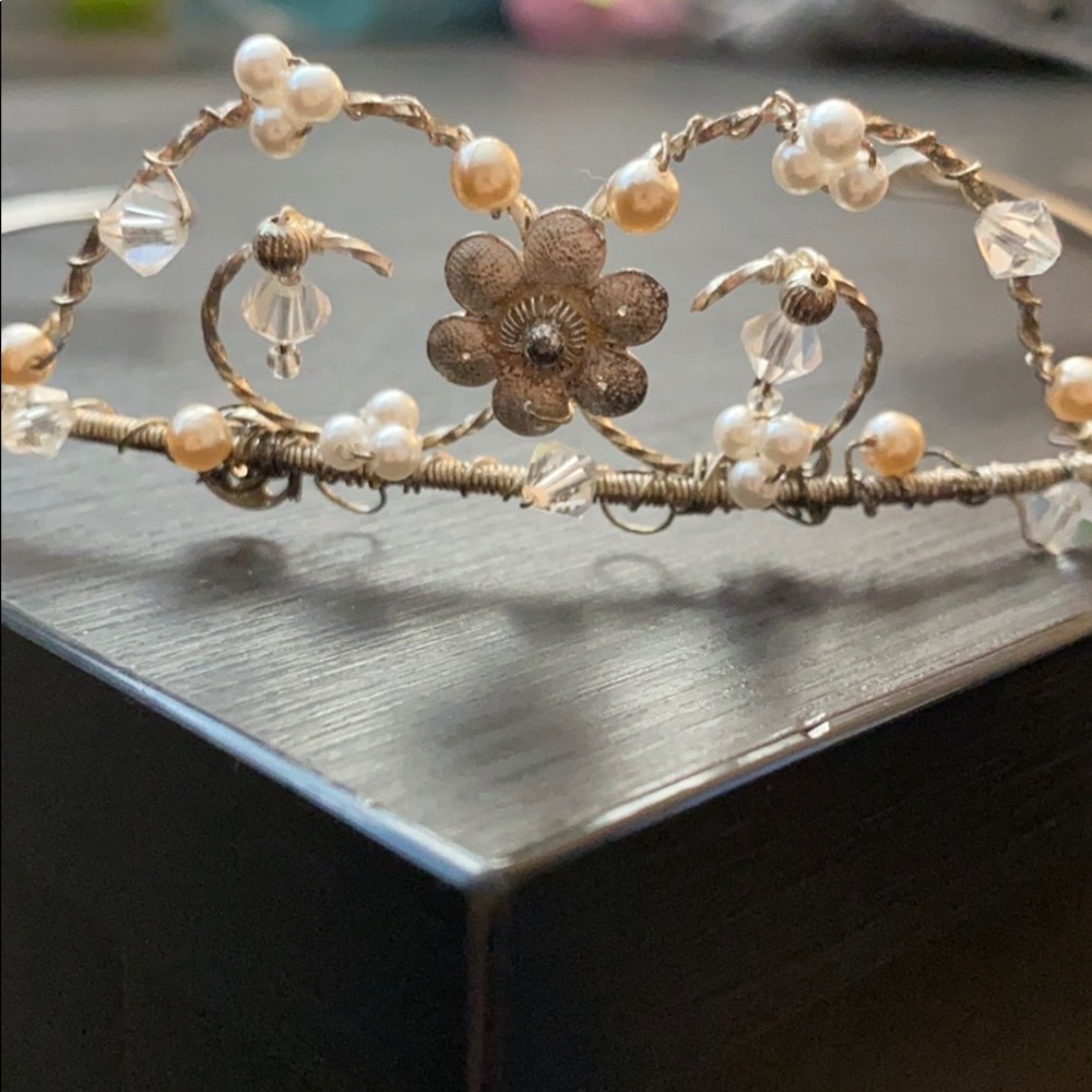 Crystal and pearl tiara